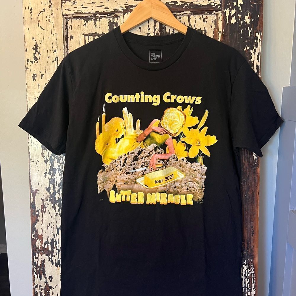 Counting Crows‎ Tour 2021 Black T-Shirt Butter Miracle unisex size L